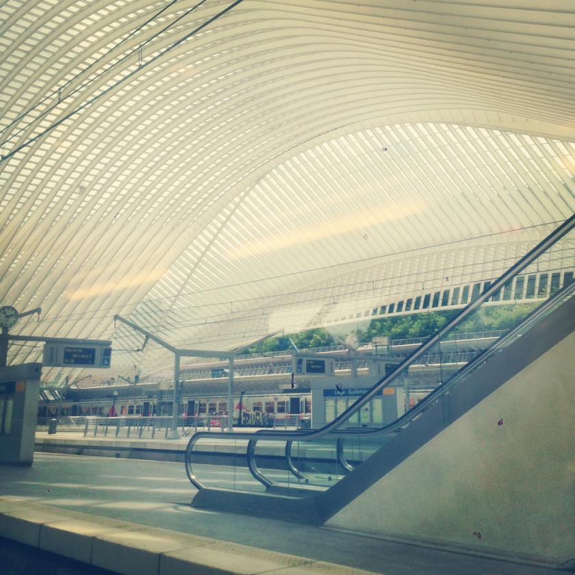 ベルギー、リエージュ駅の駅舎。画期的な採光のためのデザインに感動する（後藤さん撮影）